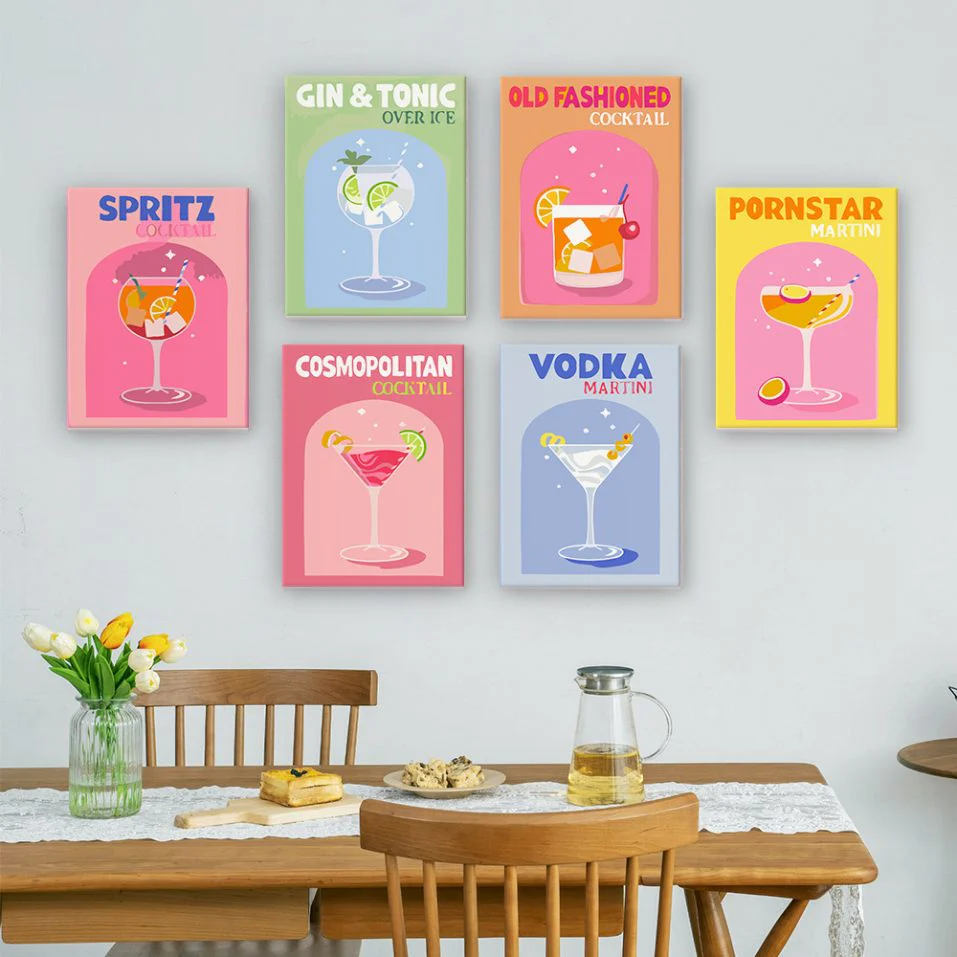 Malen nach Zahlen Reisepaket – Buntes Cocktail-Set + Reisetasche - Image 2