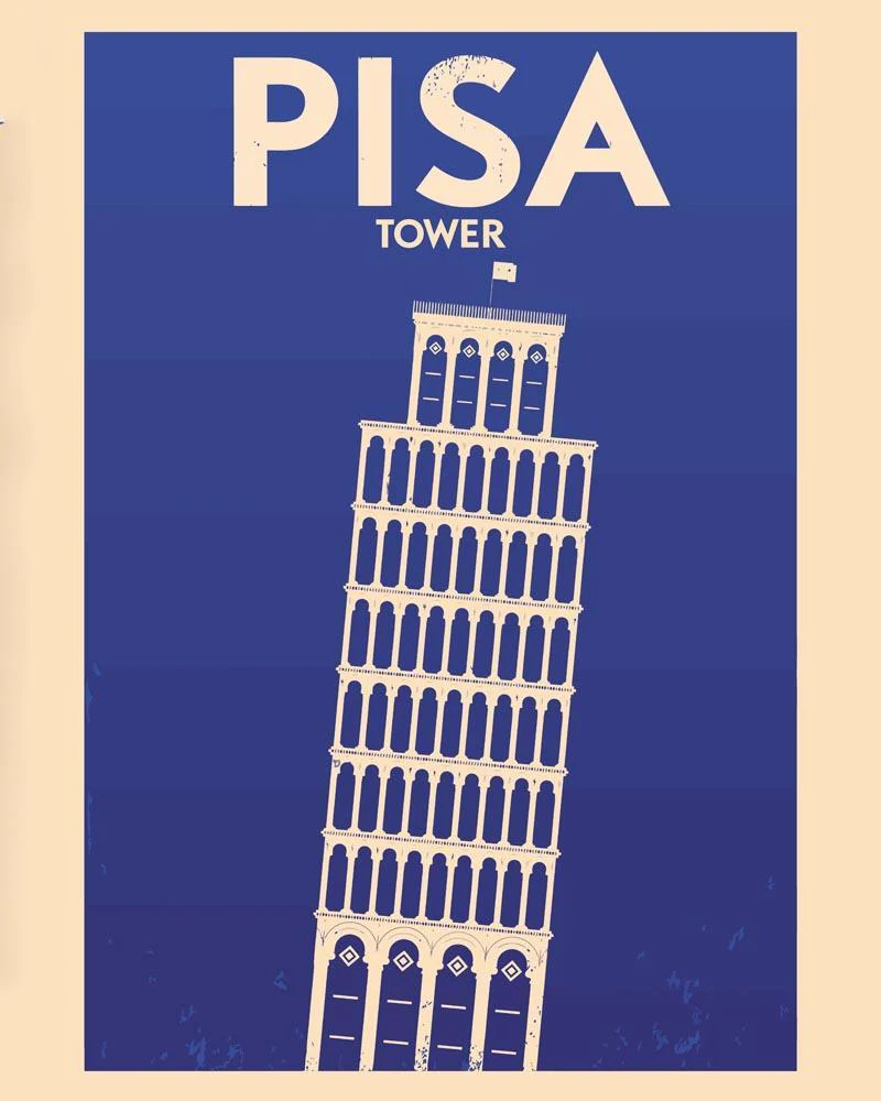 Malen nach Zahlen - Retro - Pisa