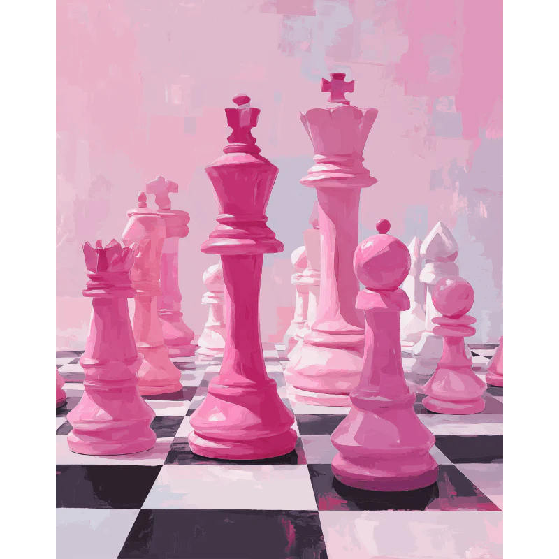 Malen nach Zahlen - Rosa Gambit