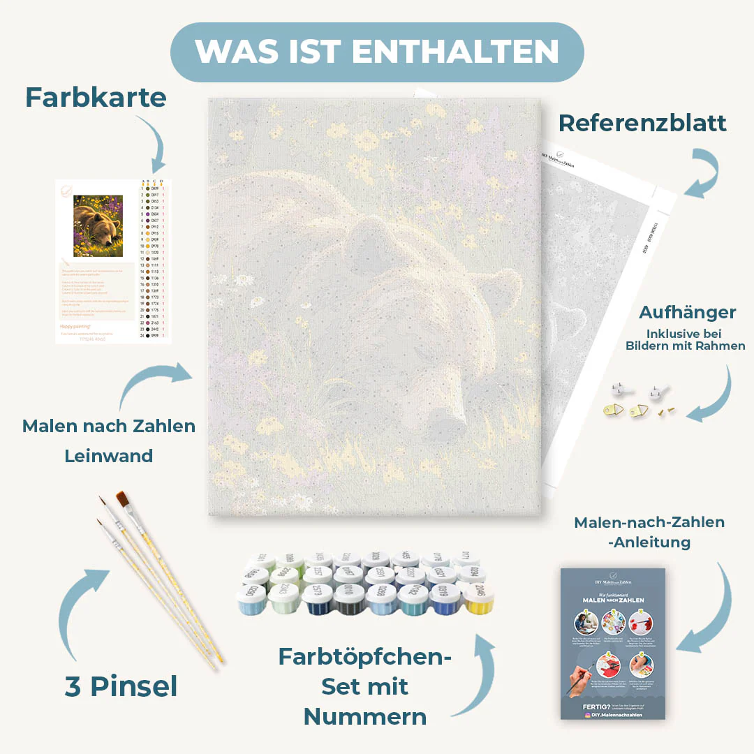 Malen nach Zahlen - Schläfriger Grizzly - Image 3