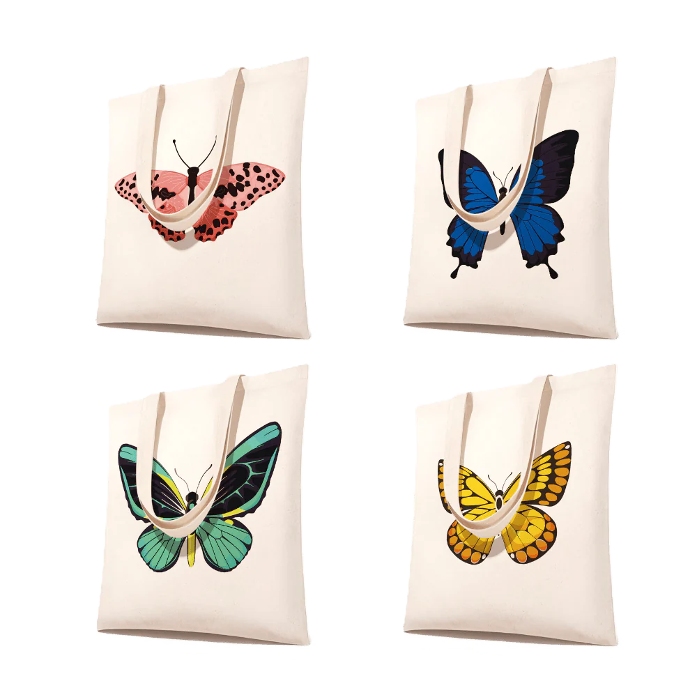 Malen nach Zahlen Totebag – Schmetterlinge | 4 Spezies
