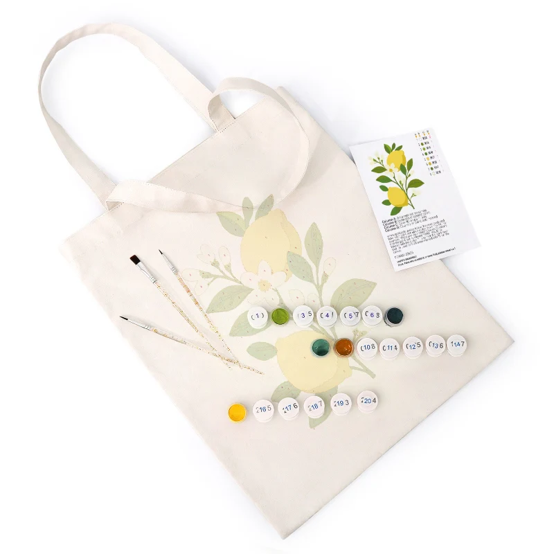 Malen nach Zahlen Totebag – Zitronenpflanze - Image 2
