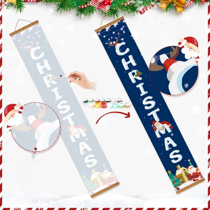 Malen-nach-Zahlen Türpaneele – Merry Christmas Set - Image 5