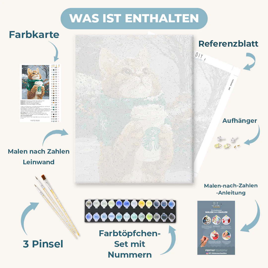 Malen nach Zahlen - Warme Pfoten - Image 3
