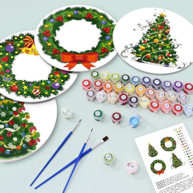 Malen nach Zahlen - Weihnachts-Tischsets | 4 Stück - Image 2