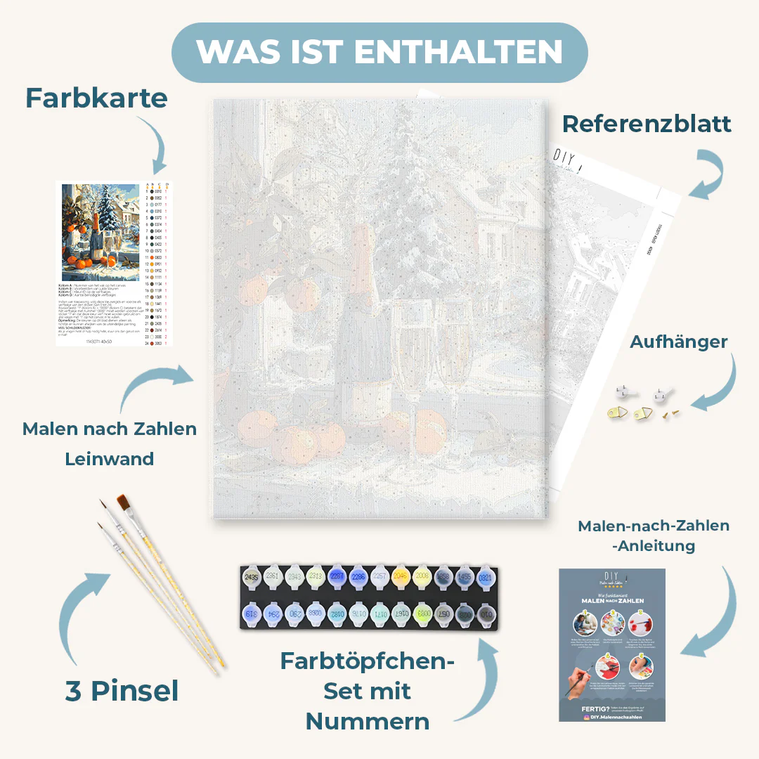 Malen nach Zahlen - Weihnachtschampagner - Image 3