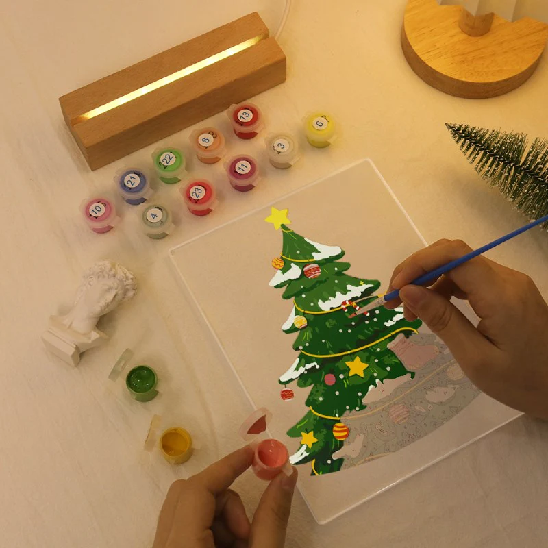 Malen nach Zahlen Weihnachtslampe | Weihnachtsbaum - Image 3