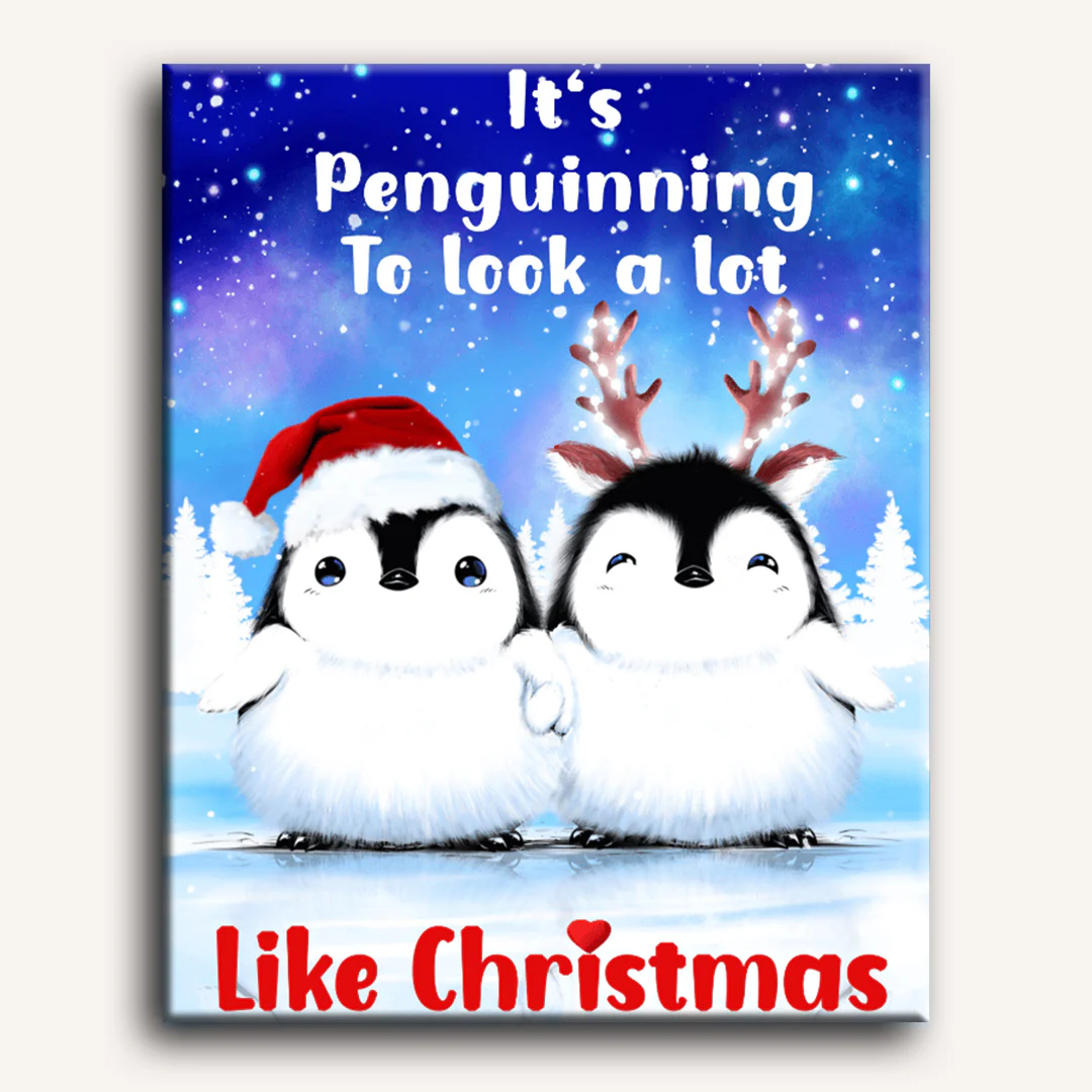 Malen nach Zahlen - Weihnachtspinguine – by Tiny Tami - Image 2