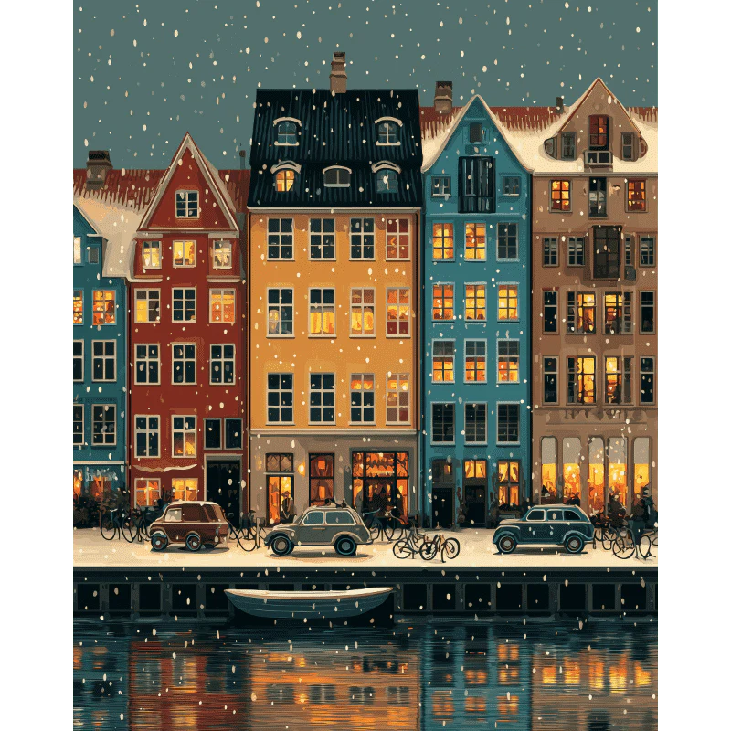 Malen nach Zahlen - Winter in Kopenhagen