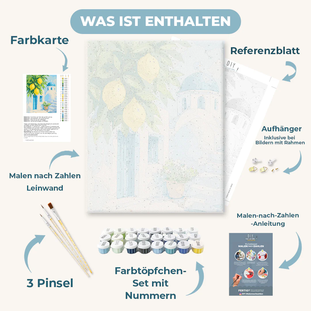 Malen nach Zahlen - Zitronen auf Santorin - Image 3