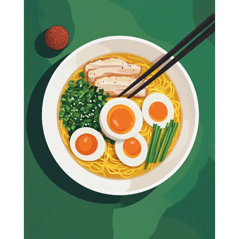 Malen nach Zahlen - Ramen Nudeln